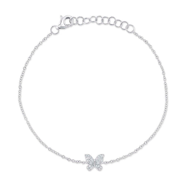 0.08CT DIAMOND BUTTERFLY BRACELET