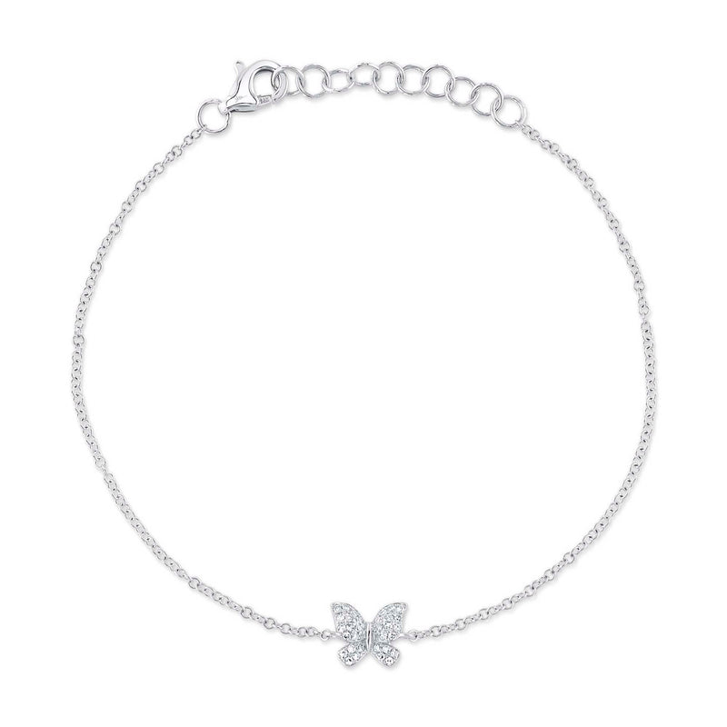 0.08CT DIAMOND BUTTERFLY BRACELET