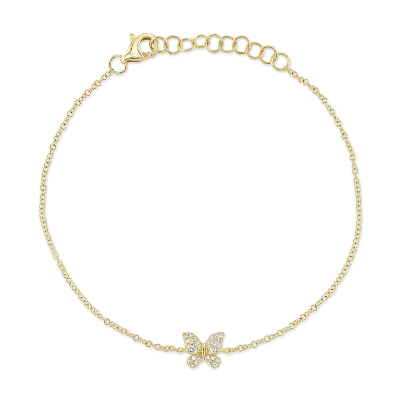 0.08CT DIAMOND BUTTERFLY BRACELET
