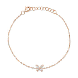 0.08CT DIAMOND BUTTERFLY BRACELET