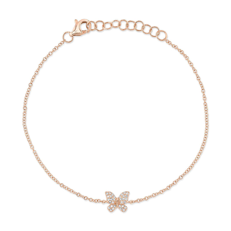 0.08CT DIAMOND BUTTERFLY BRACELET
