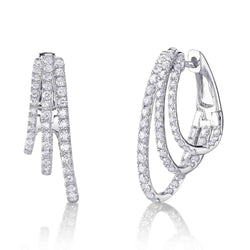 1.58CT DIAMOND OVAL HOOP EARRING