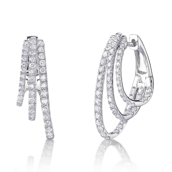 1.58CT DIAMOND OVAL HOOP EARRING