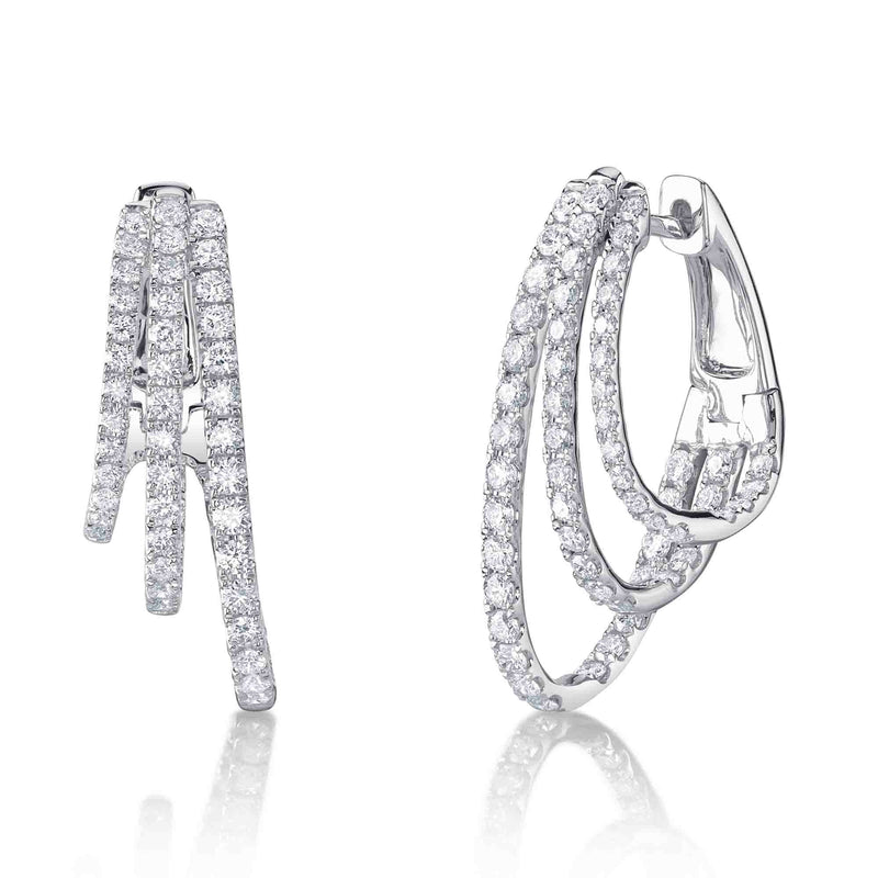 1.58CT DIAMOND OVAL HOOP EARRING