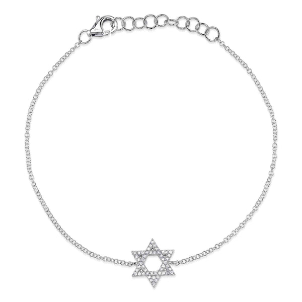 0.11CT DIAMOND STAR OF DAVID BRACELET