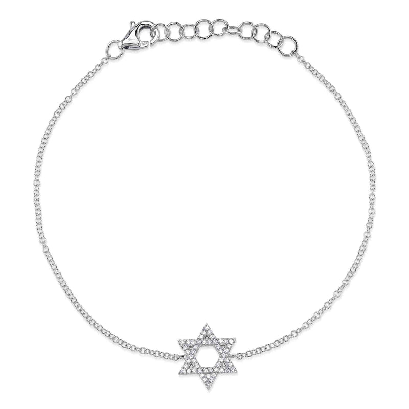 0.11CT DIAMOND STAR OF DAVID BRACELET