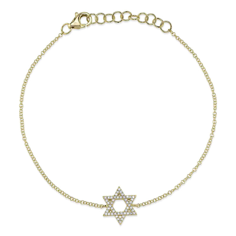 0.11CT DIAMOND STAR OF DAVID BRACELET