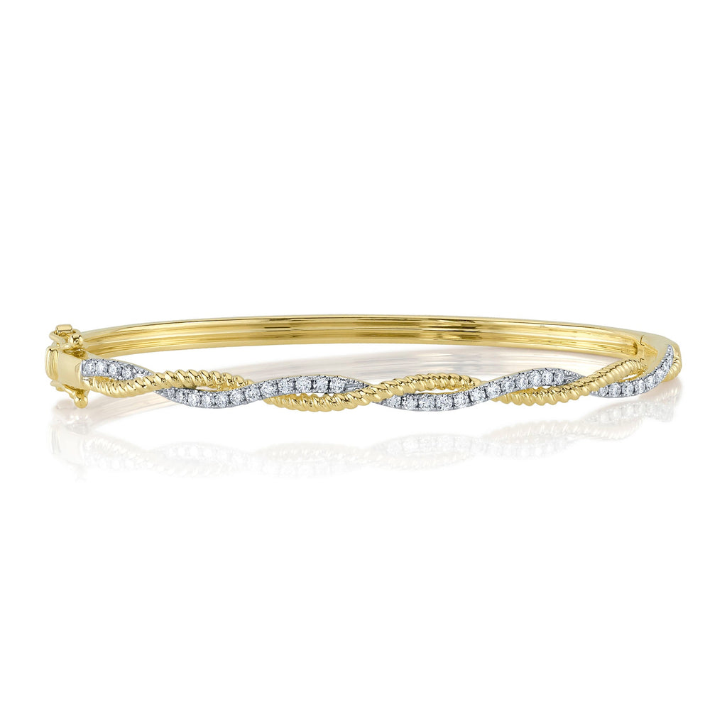 アクセサリー CTHY TWIST BANGLE 0.53CT DIAMOND TWISTED BANGLE – Shy Creation