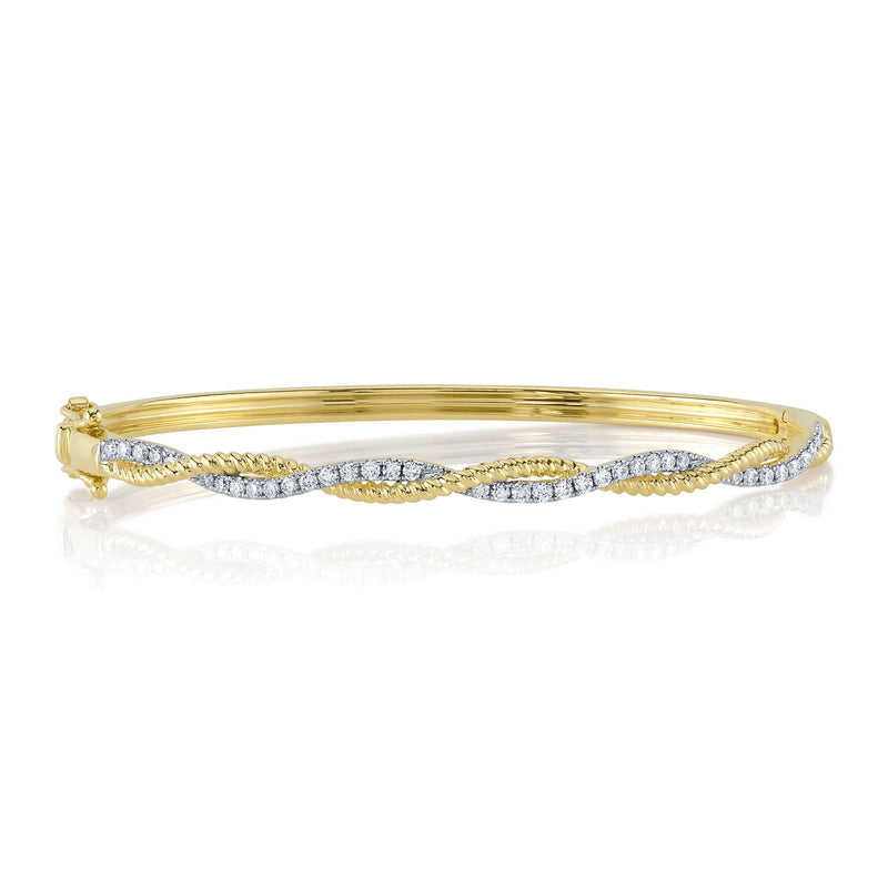 0.53CT DIAMOND TWISTED BANGLE