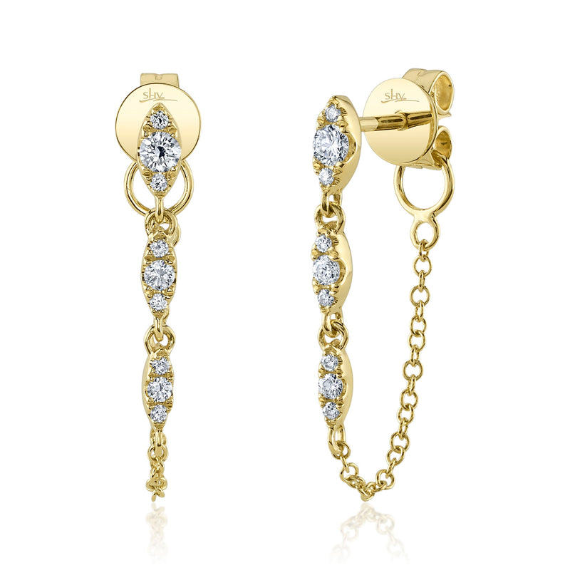 0.20CT DIAMOND CHAIN EARRING