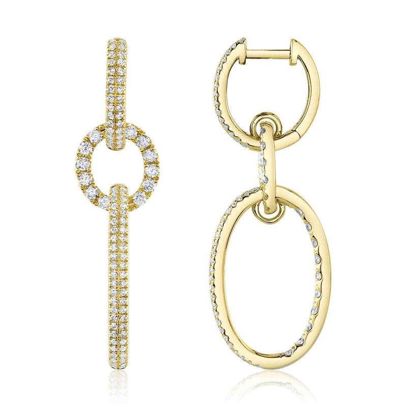 1.00CT DIAMOND OVAL EARRING