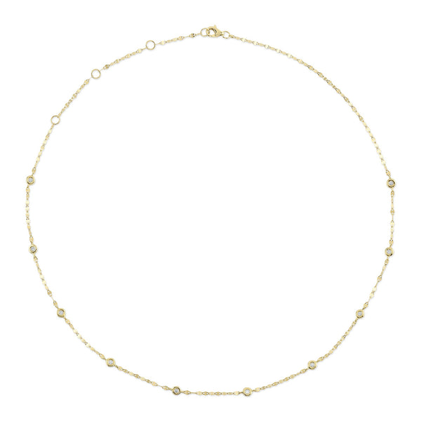 0.20CT 18" DIAMONDS BY THE YARD SPARKLE CHAIN NECKLACE