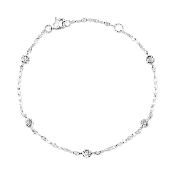 0.10CT 7" DIAMONDS BY THE YARD SPARKLE CHAIN BRACELET