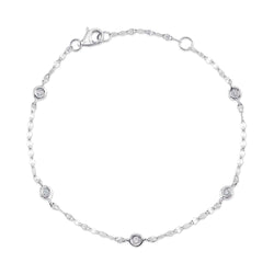 0.10CT 7" DIAMONDS BY THE YARD SPARKLE CHAIN BRACELET