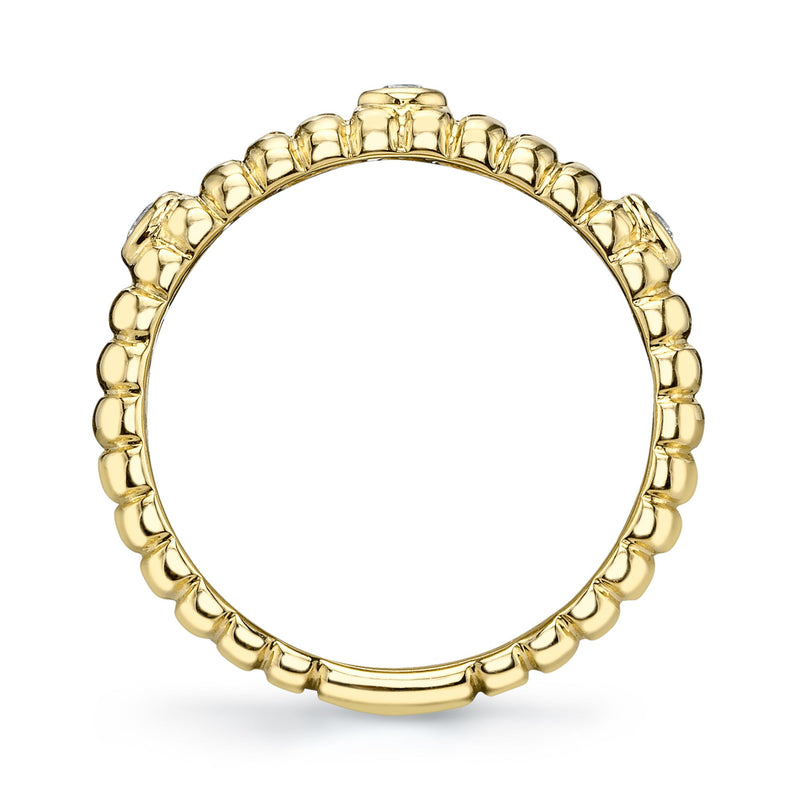 0.08CT DIAMOND BEZEL RIBBED BAND