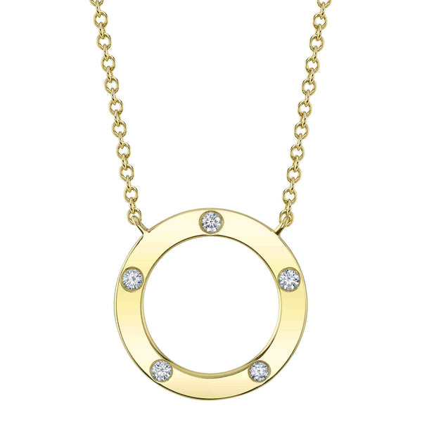 0.07CT DIAMOND CIRCLE NECKLACE