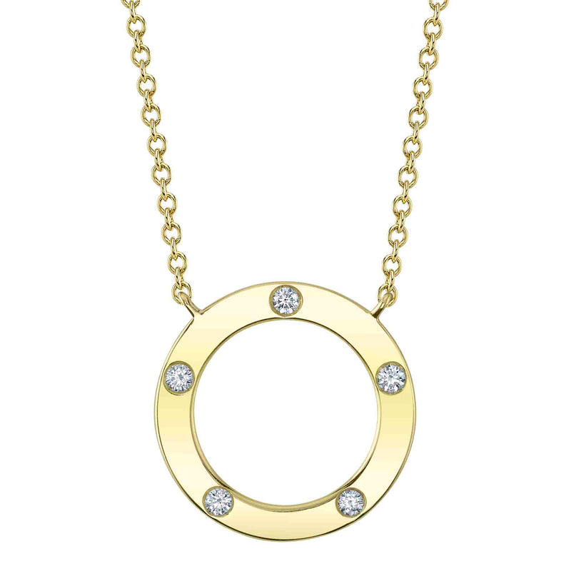 0.07CT DIAMOND CIRCLE NECKLACE