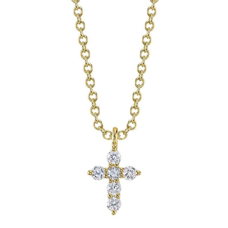0.10CT DIAMOND CROSS NECKLACE