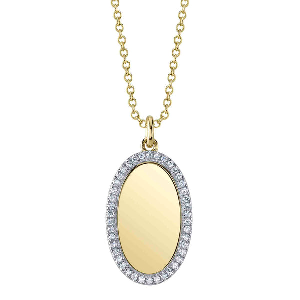 0.11CT DIAMOND OVAL NECKLACE