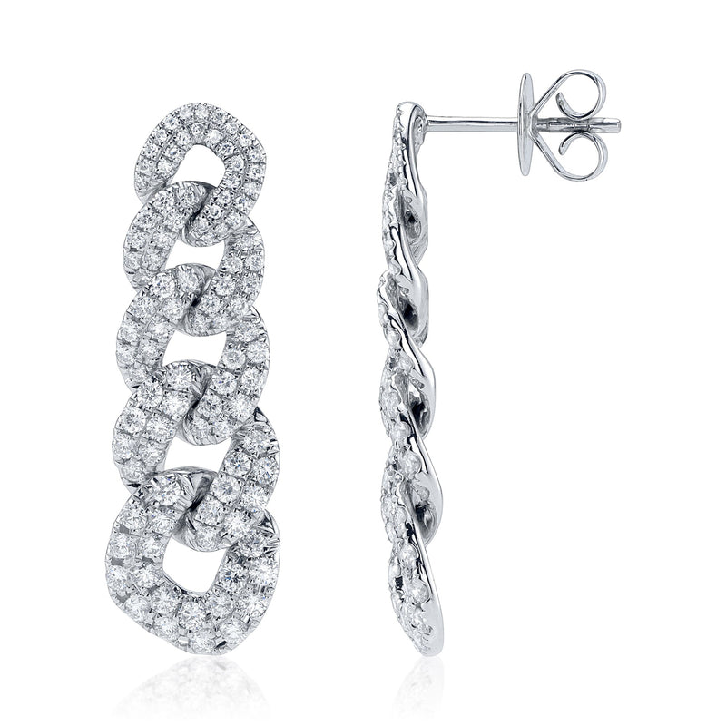 1.62CT DIAMOND LINK EARRING