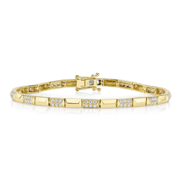 0.90CT DIAMOND GEO CUT BRACELET