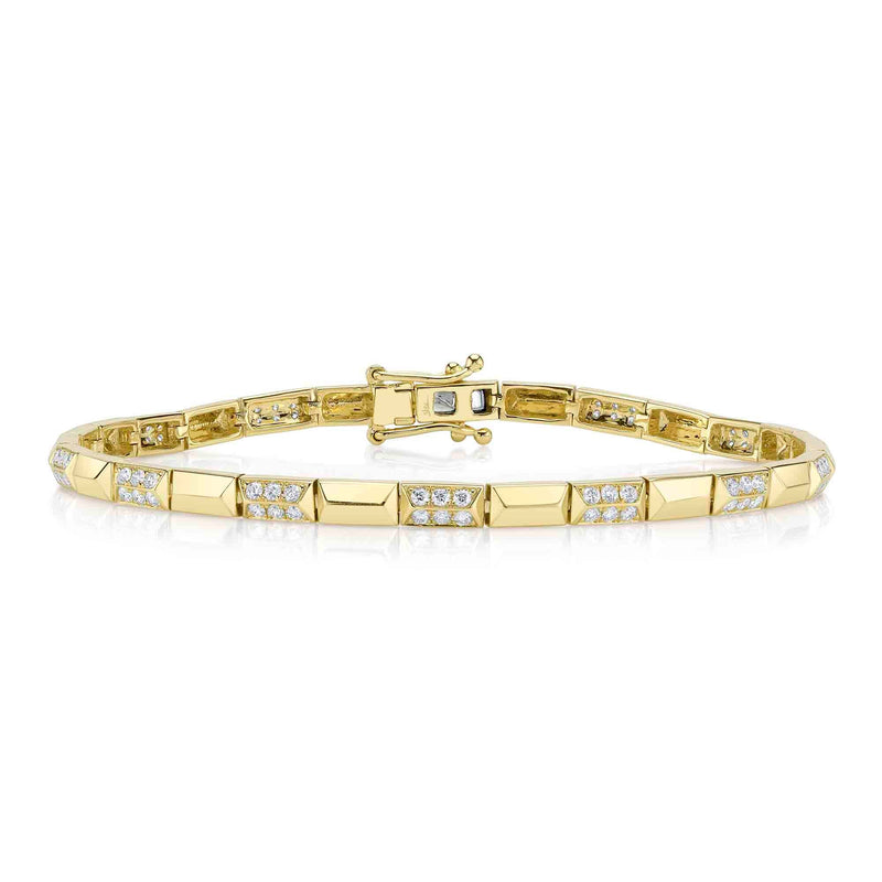 0.90CT DIAMOND GEO CUT BRACELET