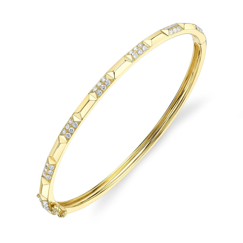 0.56CT DIAMOND GEO CUT BANGLE