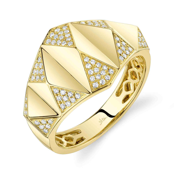 0.20CT DIAMOND PYRAMID GEO CUT RING