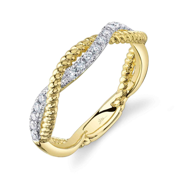 0.22CT DIAMOND TWISTED RING