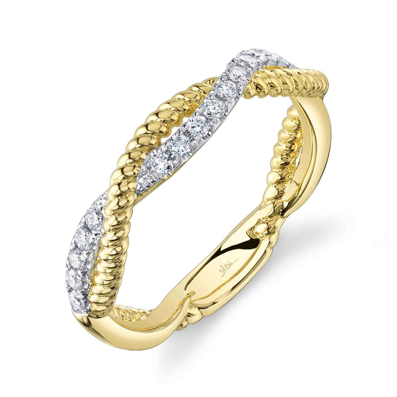 0.22CT DIAMOND TWISTED RING