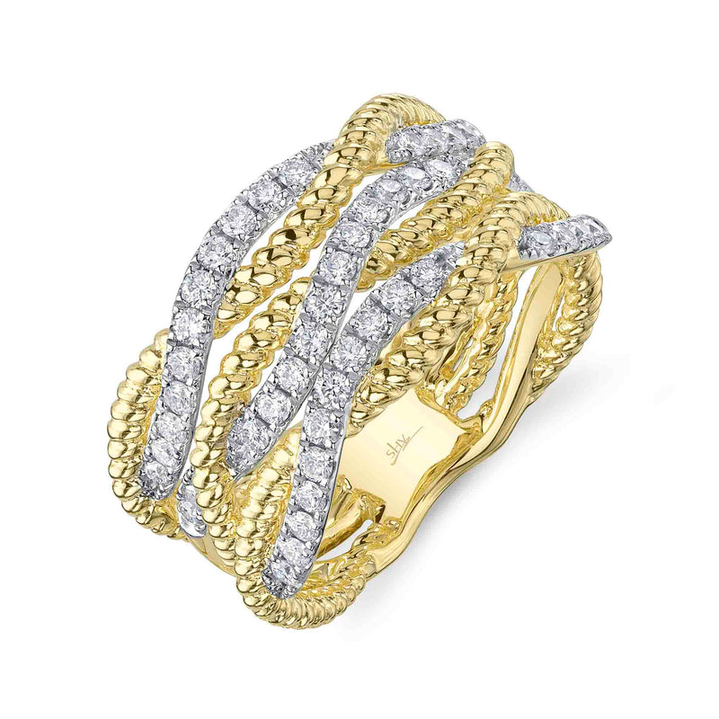 0.62CT DIAMOND TWISTED RING