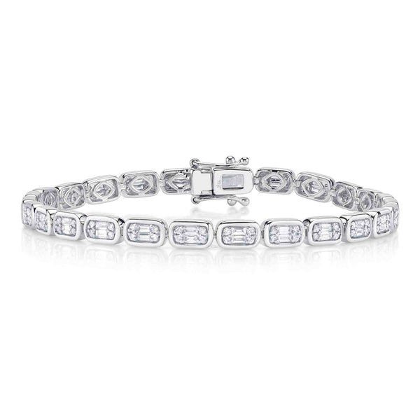 1.53CT DIAMOND BAGUETTE TENNIS BRACELET