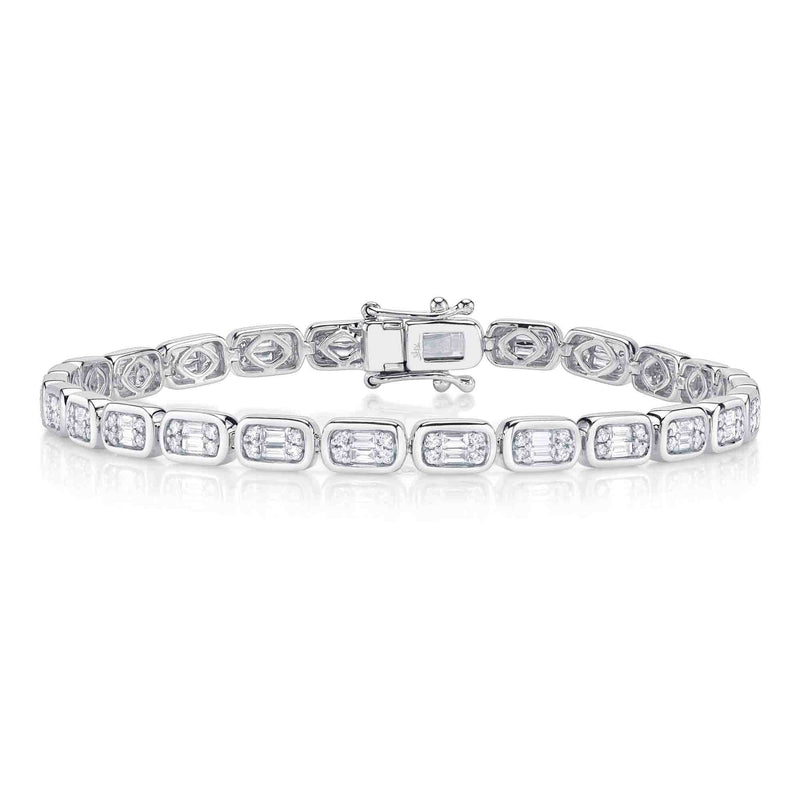 1.53CT DIAMOND BAGUETTE TENNIS BRACELET