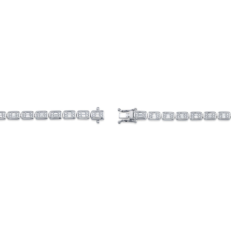 1.53CT DIAMOND BAGUETTE TENNIS BRACELET