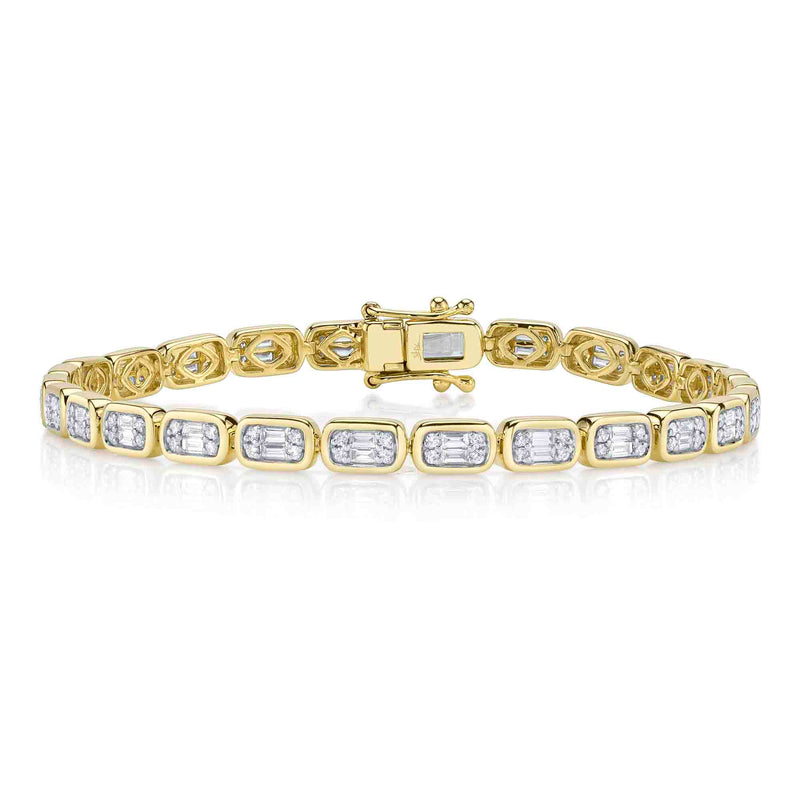 1.53CT DIAMOND BAGUETTE TENNIS BRACELET