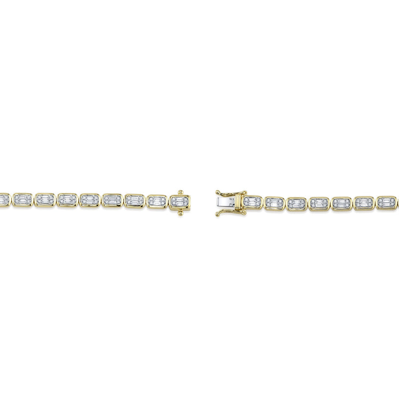 1.53CT DIAMOND BAGUETTE TENNIS BRACELET
