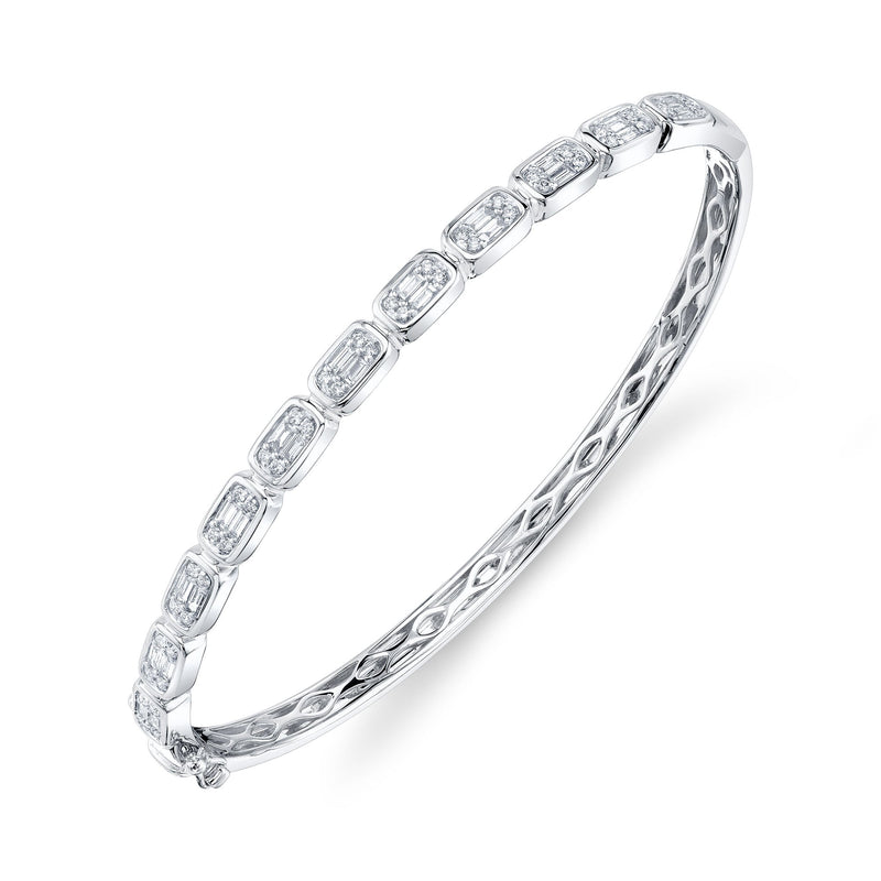 0.65CT DIAMOND BAGUETTE BANGLE
