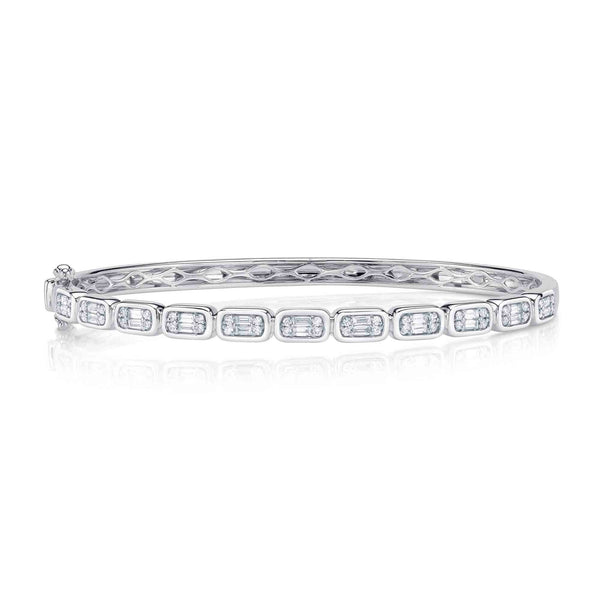 0.65CT DIAMOND BAGUETTE BANGLE