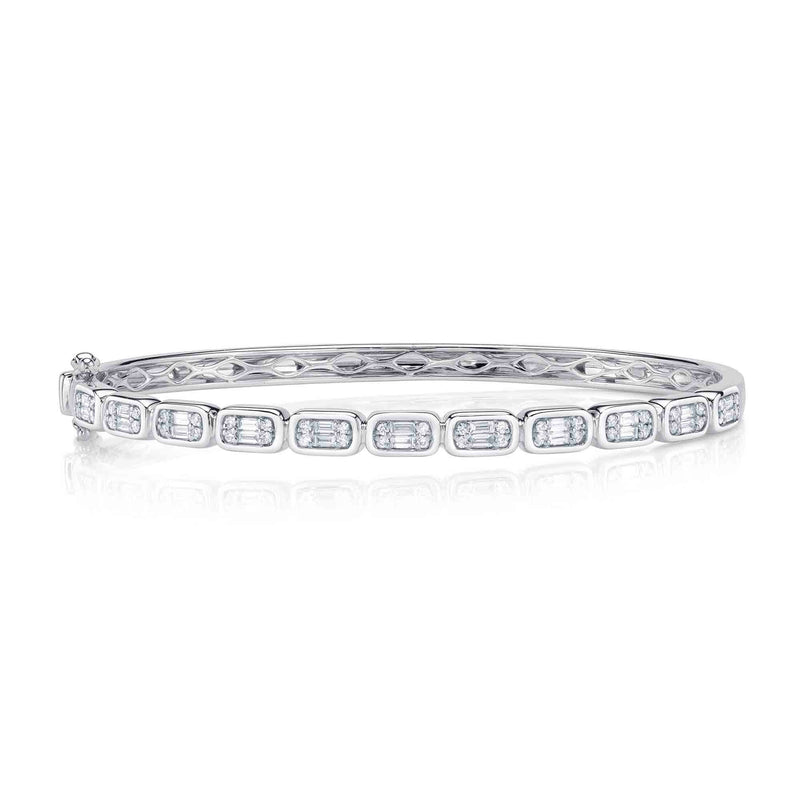 0.65CT DIAMOND BAGUETTE BANGLE