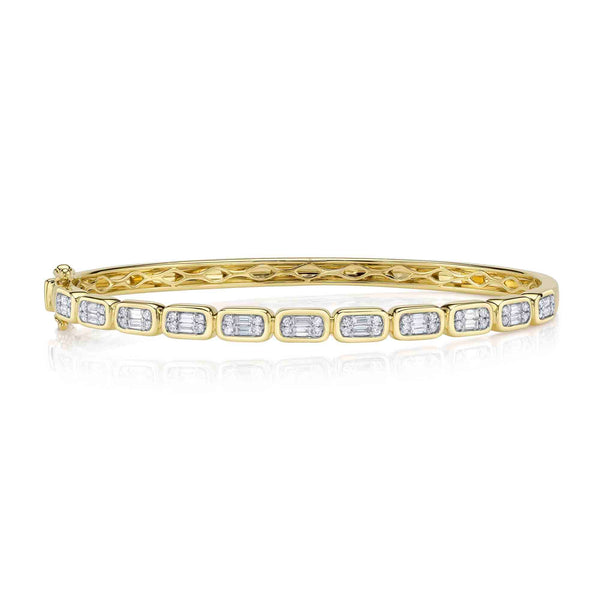 0.65CT DIAMOND BAGUETTE BANGLE