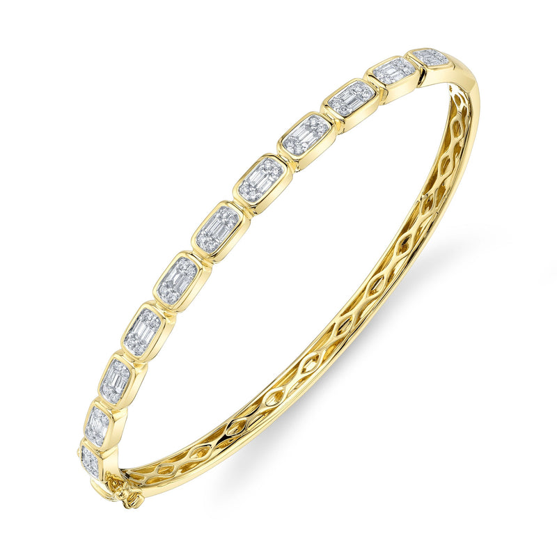 0.65CT DIAMOND BAGUETTE BANGLE