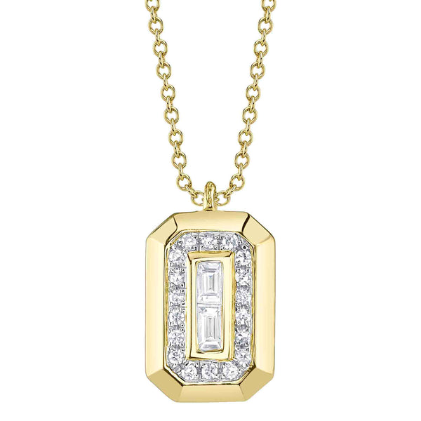 0.09CT DIAMOND BAGUETTE NECKLACE