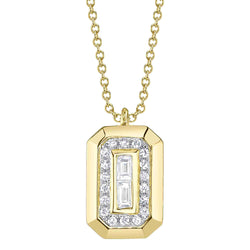 0.09CT DIAMOND BAGUETTE NECKLACE