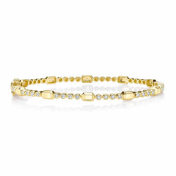0.30CT DIAMOND BEZEL GEO CUT BANGLE