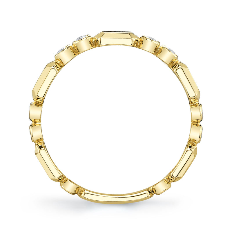 0.06CT DIAMOND BEZEL GEO CUT BAND