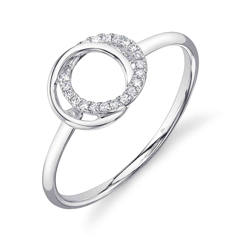 0.07CT DIAMOND LOVE KNOT CIRCLE RING