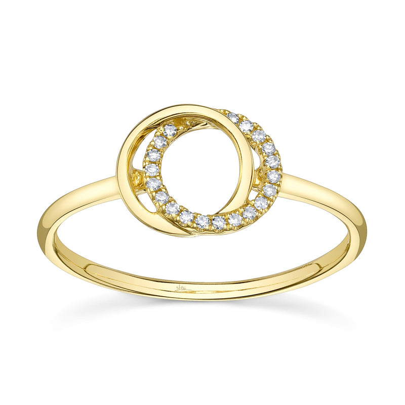 0.07CT DIAMOND LOVE KNOT CIRCLE RING