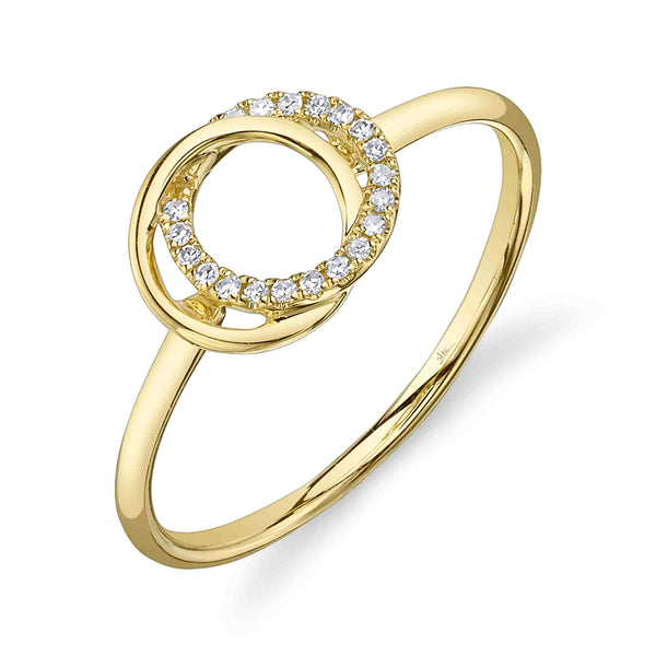 0.07CT DIAMOND LOVE KNOT CIRCLE RING