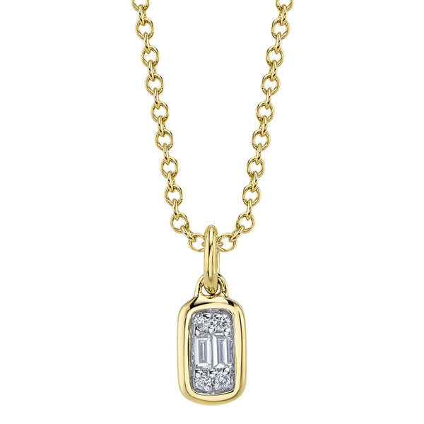 0.07CT DIAMOND BAGUETTE NECKLACE