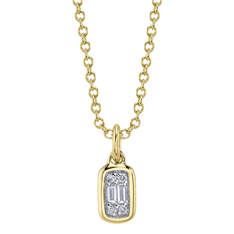 0.07CT DIAMOND BAGUETTE NECKLACE
